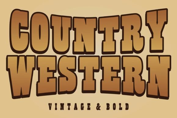 Country Western: A Bold Vintage Display Font