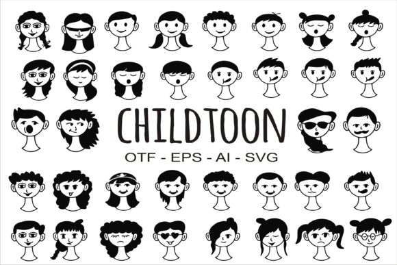 Discover Childtoon: A Cool, Creative Dingbats Font for Every Project