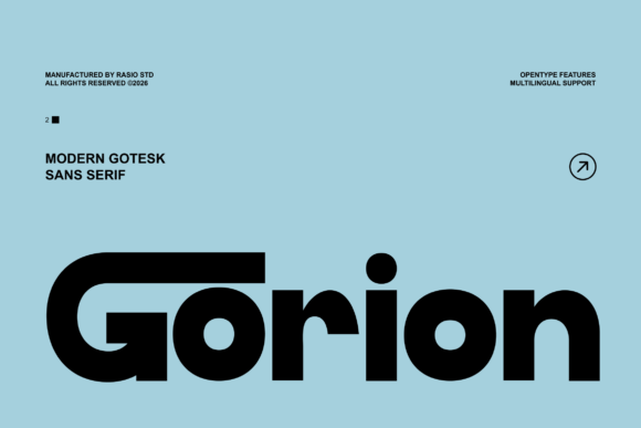 Gorion: A Modern Typeface for Bold, Clean Design