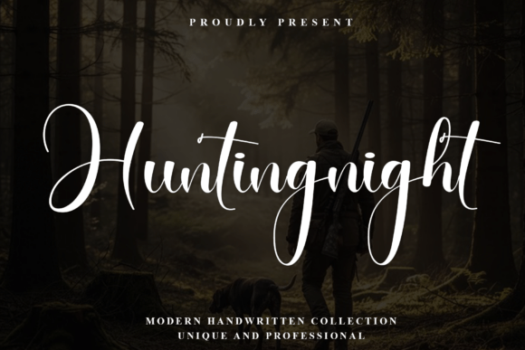 Huntingnight: A Modern Script Font for Elegant Designs