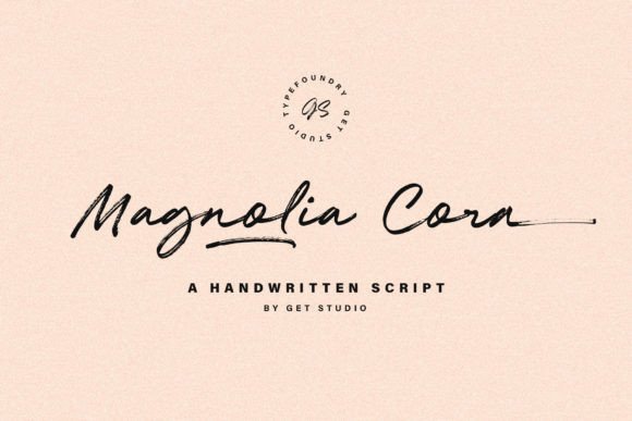 Magnolia Cora: A Handwritten Font with Brush Texture