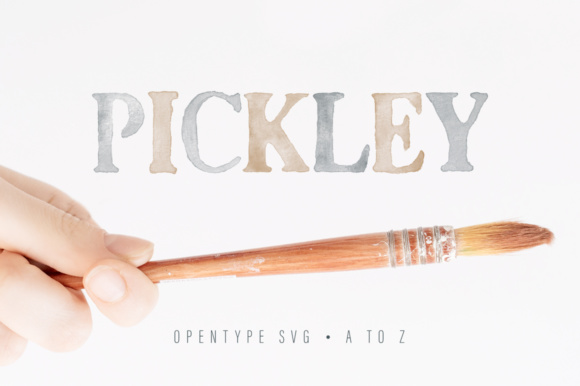 Meet Pickley: Your Watercolor Display Font for Impact